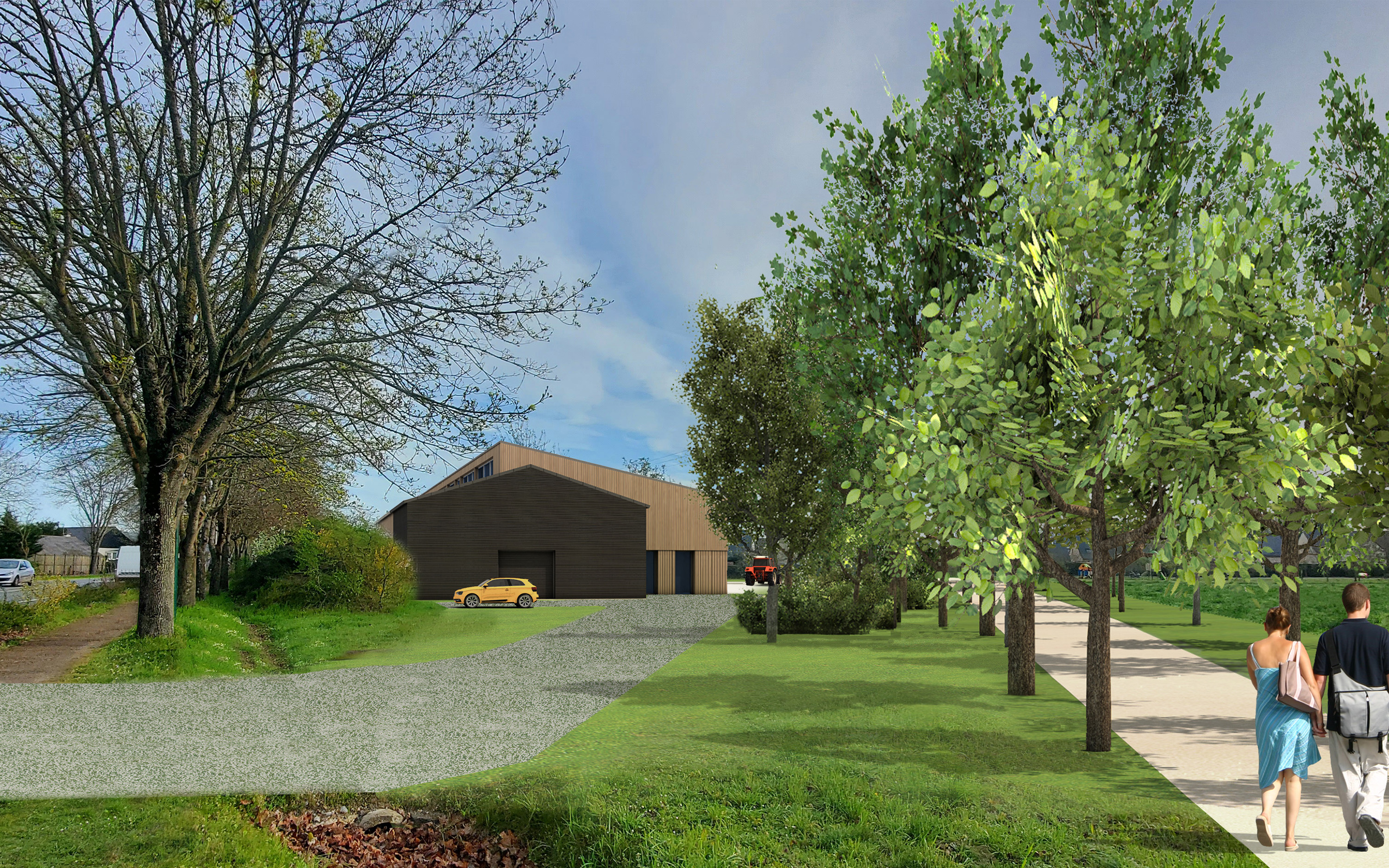 BRIOLLAY - Ateliers municipaux - Ro.Me Architectes - Perspective 1