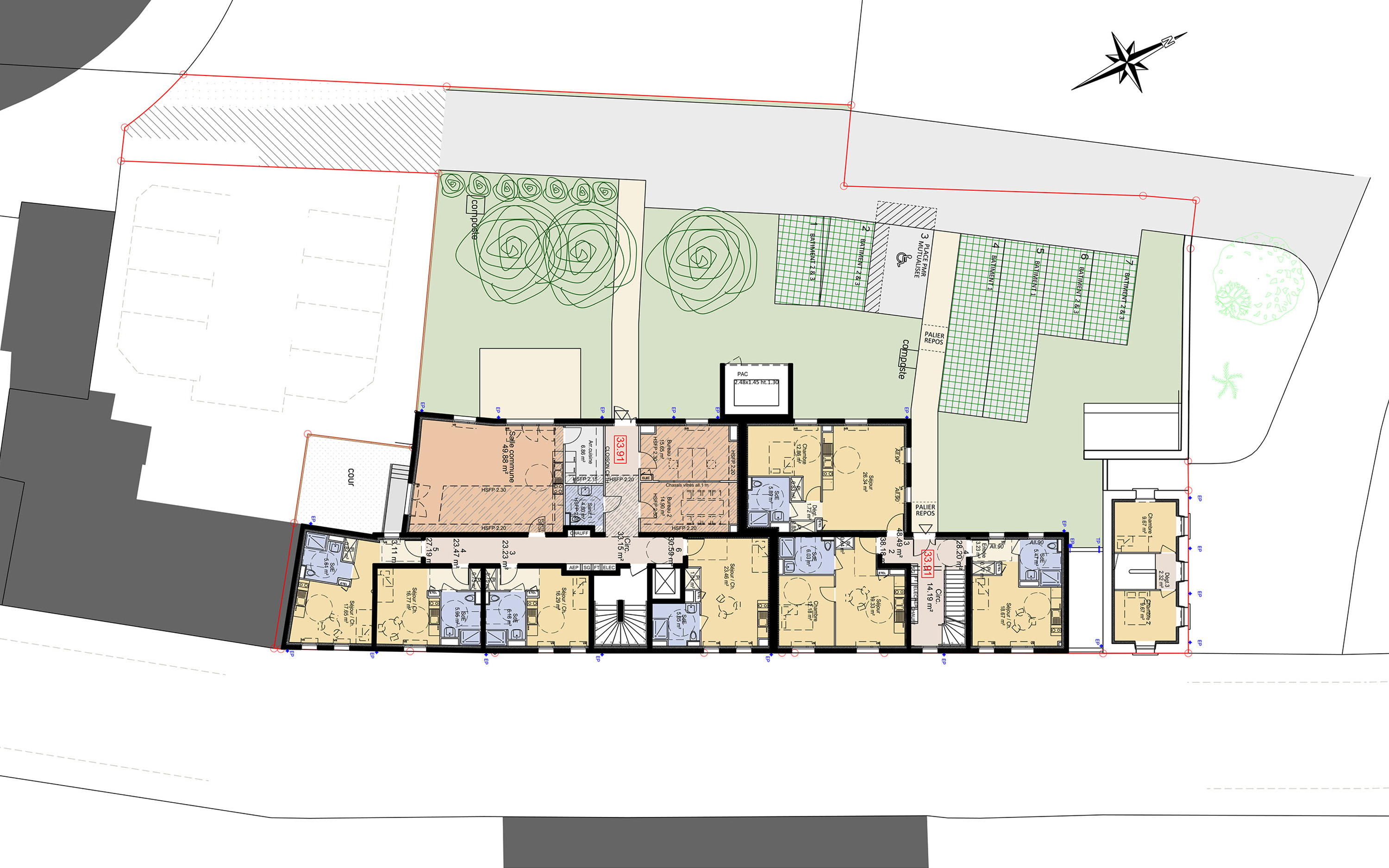 Plan RDC - Maison relais Habitat & Humanisme ANGERS (49)