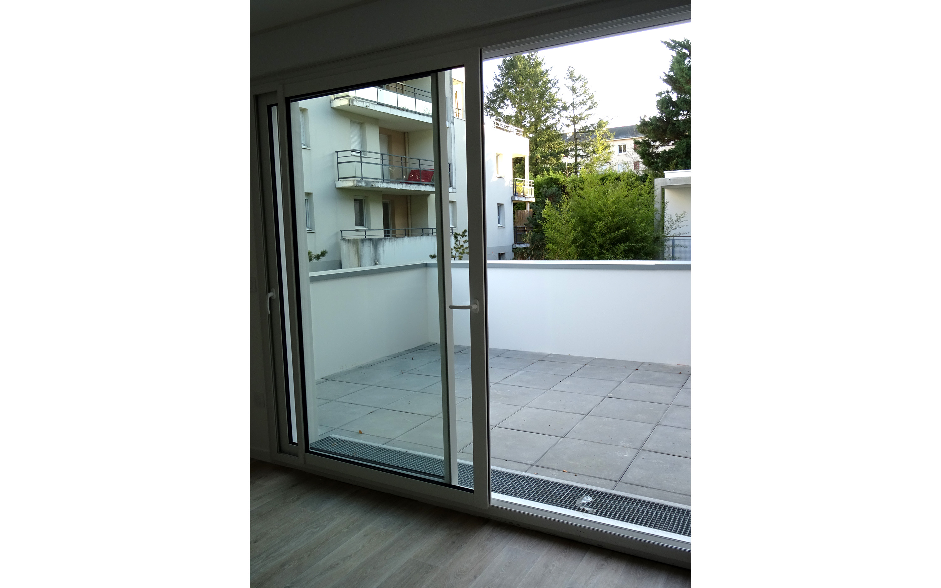 Vue d'une terrasse - Logements rue Lareveillère à ANGERS (49)