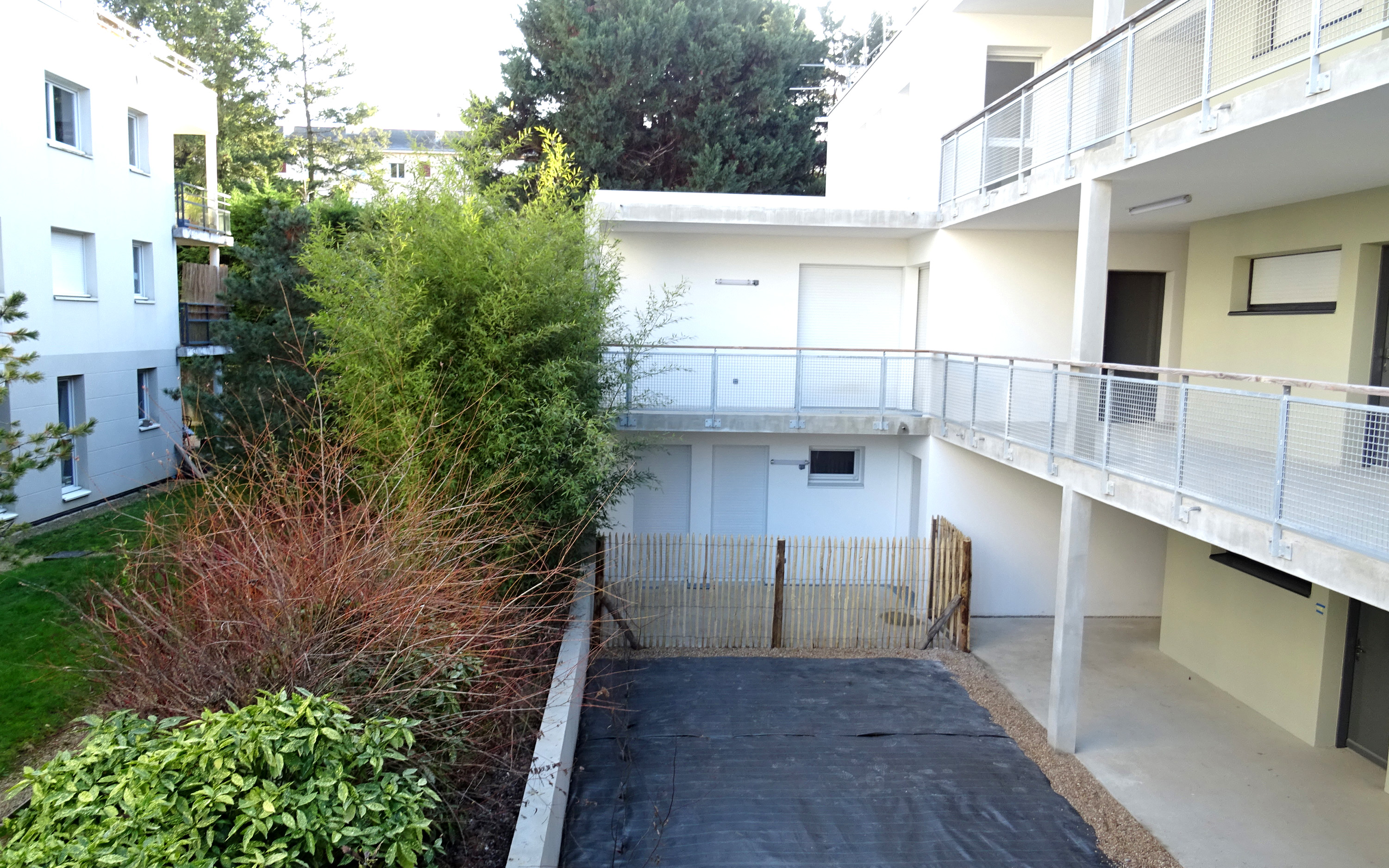 Vue de la cour intérieure - Logements rue Lareveillère à ANGERS (49)